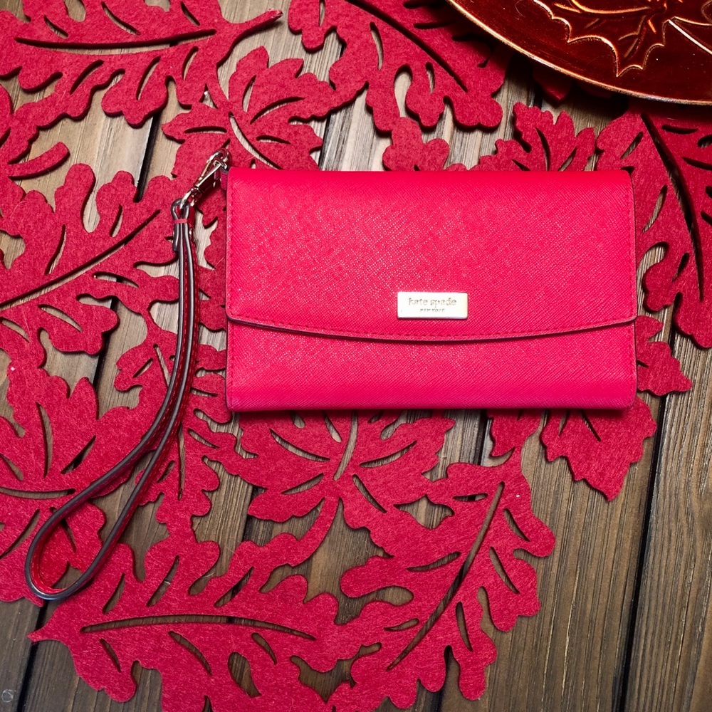 Kate Spade Red Trifold Wristlet